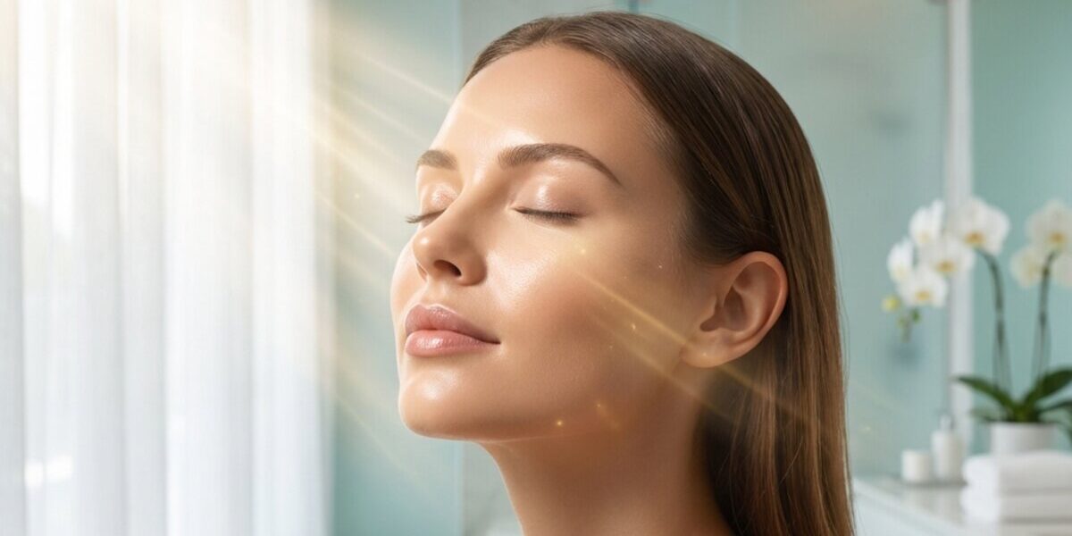 Woman with glowing skin representing advanced aesthetic treatments
